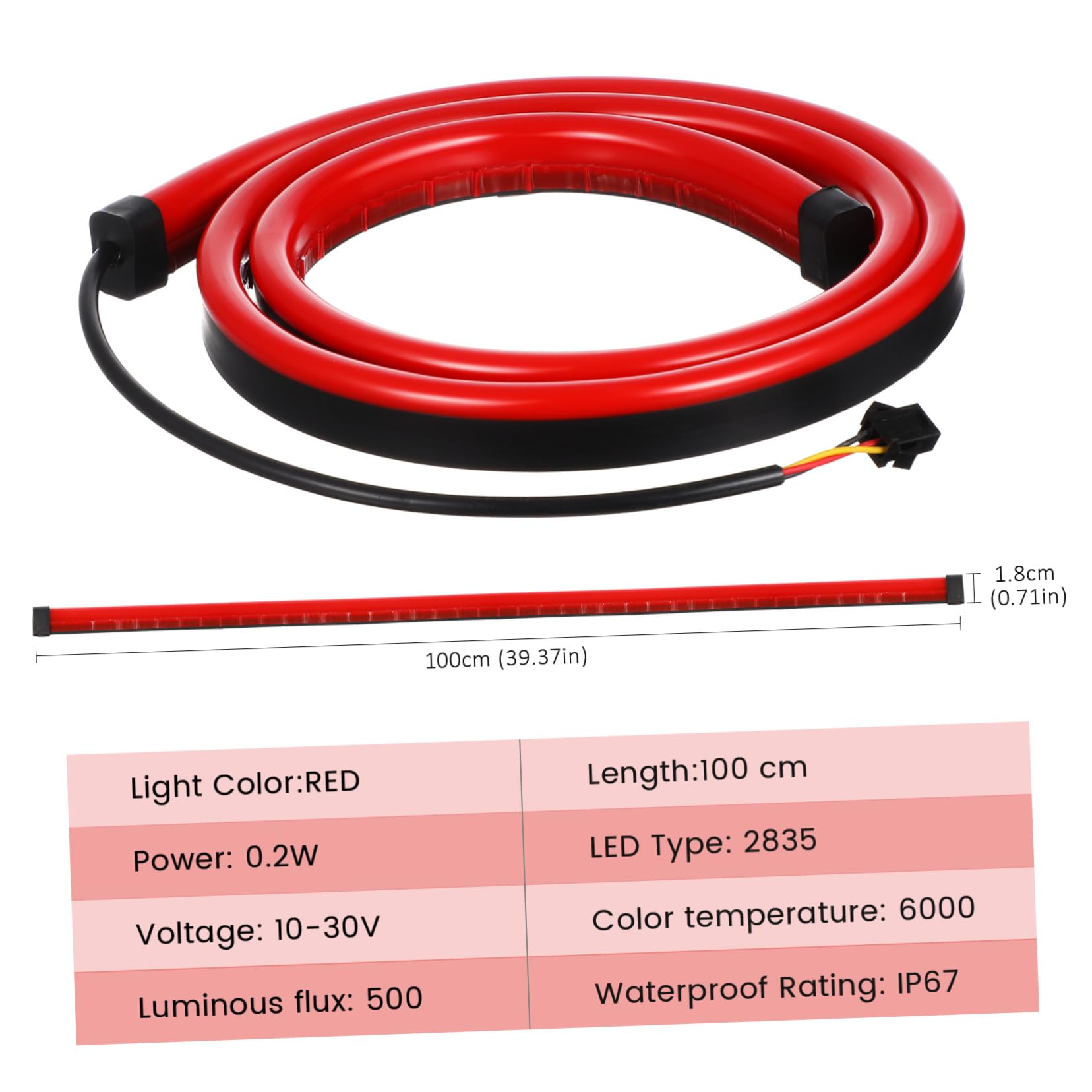 Tira de Luces LED de Señalización para Coche, Barra de Emergencia | Luz de Advertencia para Remolque, Ip67, As y Abs, Alta Luminosidad, Uso Exterior