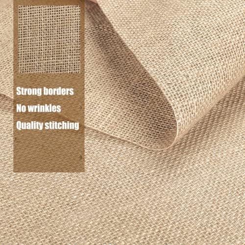 HEMEIREN Jute Hessian Table Runner Roll Upholstery Fabric Natural Jute Hessian Burlap Cloth Craft Wedding Party Rustic Coffee Table Decoration (1 Hessian Roll) (30 x 275 cm)