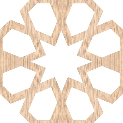 Miniatura 2 de Ekena Millwork WALW08X08X0375JACRO Jackson - Paneles de pared de madera con calado, extra pequeños, roble rojo