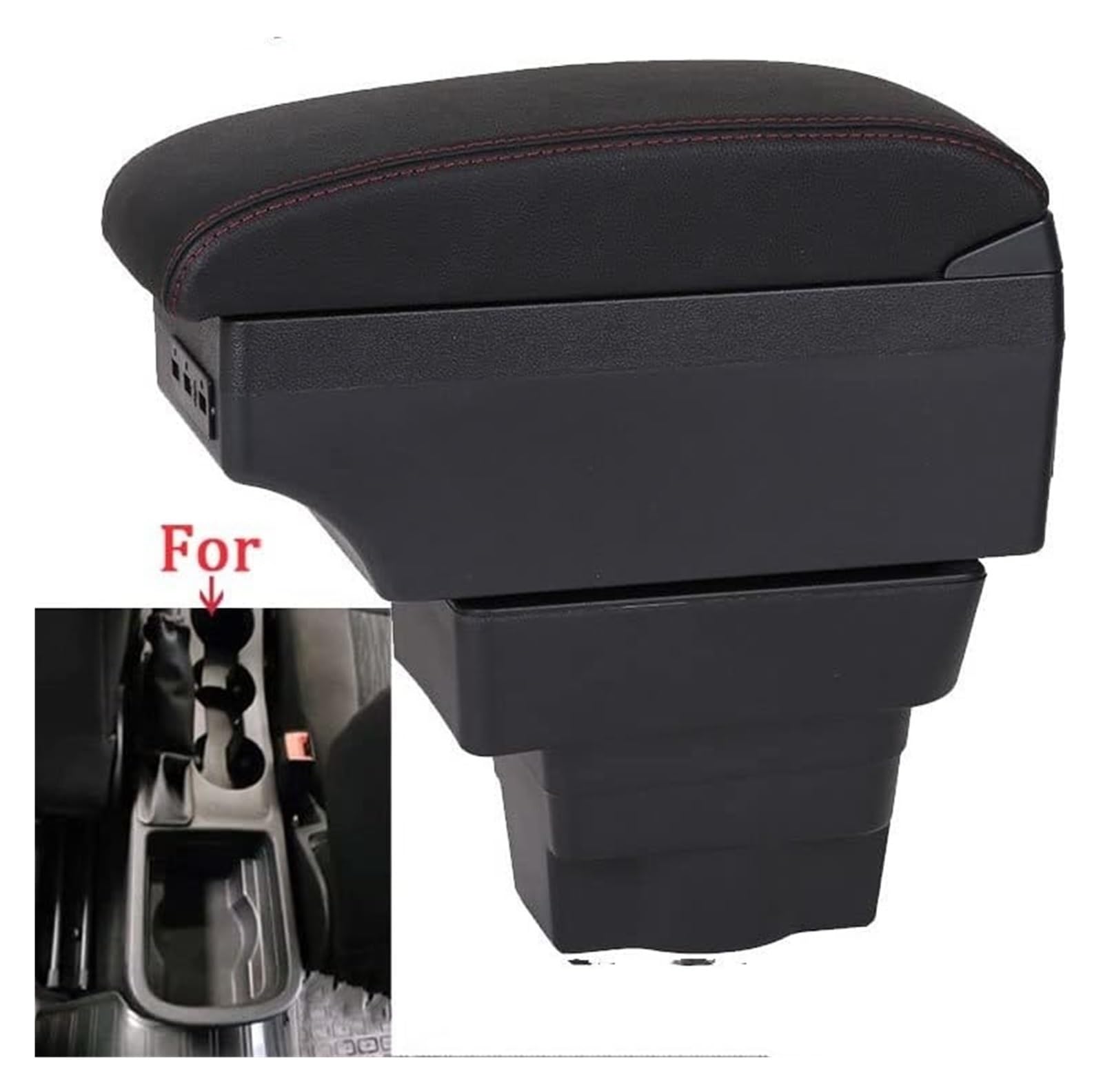 Per Astra J 2012-2020 Box Bracciolo Auto Centrale Portaoggetti Dettagli Interni Accessori Copri Bracciolo Auto(C2 No USB)