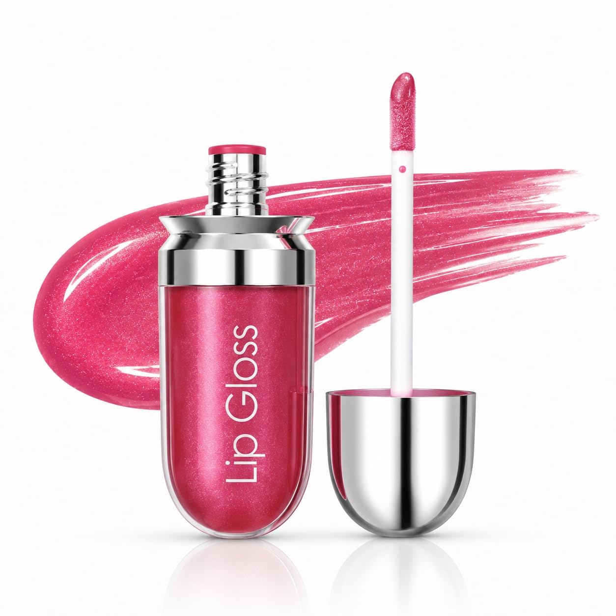 Mirror Shimmer Lip Gloss for Women | Ultra Hydrating High Shine | Non Sticky Moisturizing Glass Finish | Korean Style Glitter Lip Gloss | Multi-Use for Lips, BERRY AURORA-picture-36