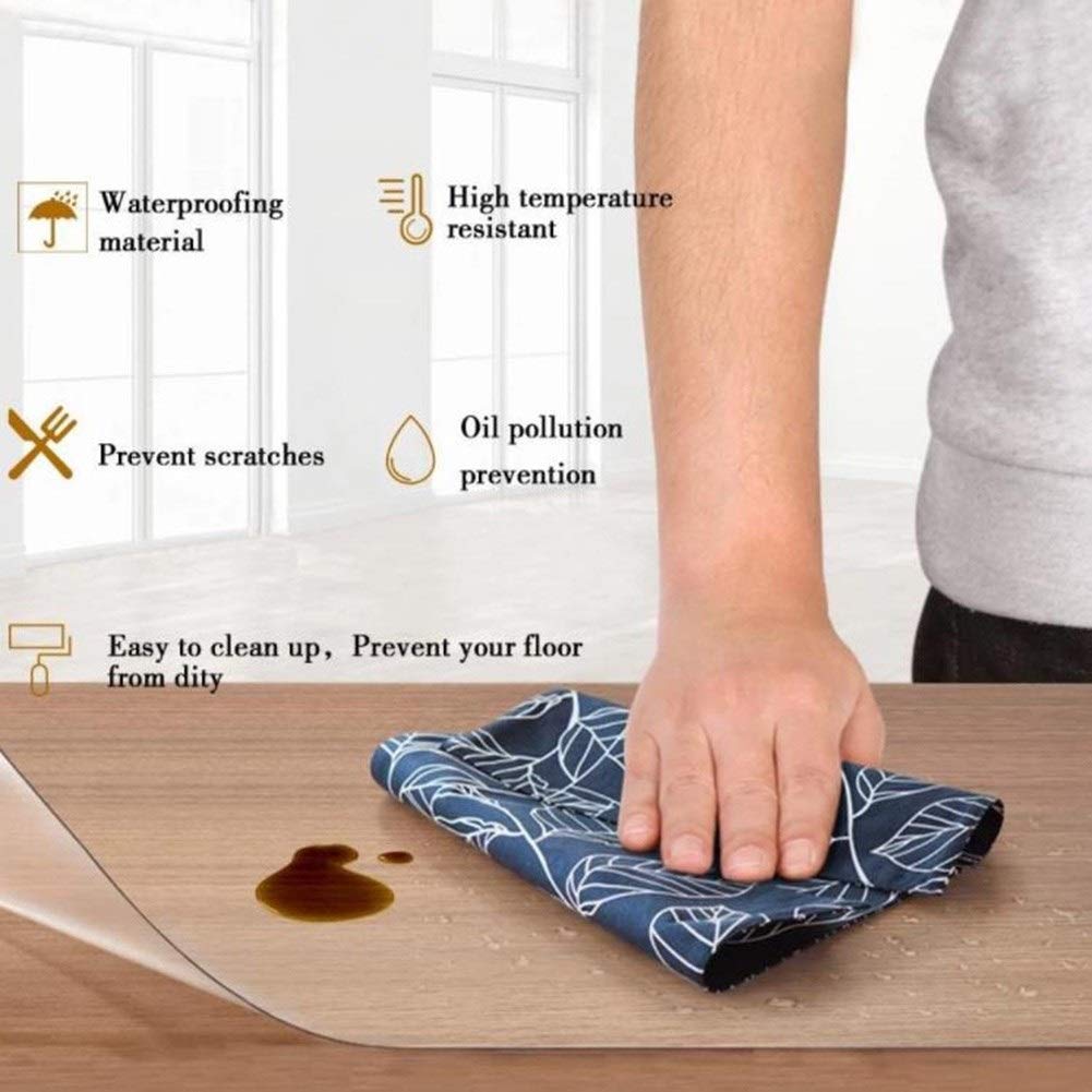 Sottomano da scrivania, impermeabile, antigraffio, protezione per tavolo per mobile TV, cucina, sedia a rotelle (3,0 mm, 60 x 60 cm)