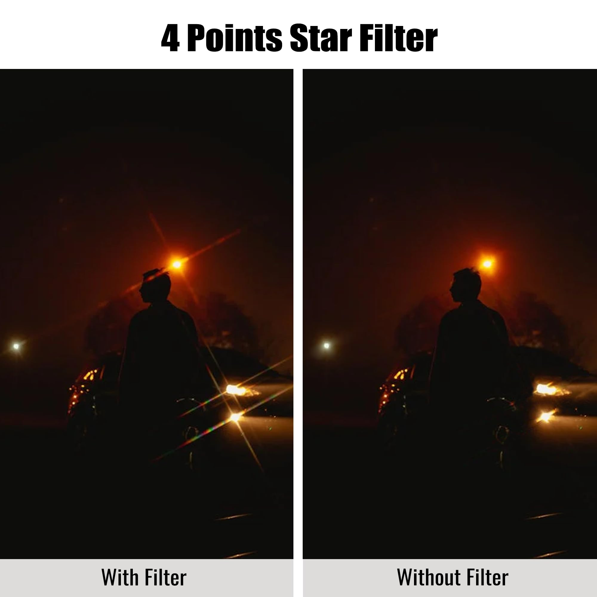Walking Way 67MM Kit Filtri Stella Fotografici 4+6+8 Punti 3PCS Star Filter con Custodia per Filtro, Filtro Stella Cross Screen a Effetto Scintillantein Vetro Ottico
