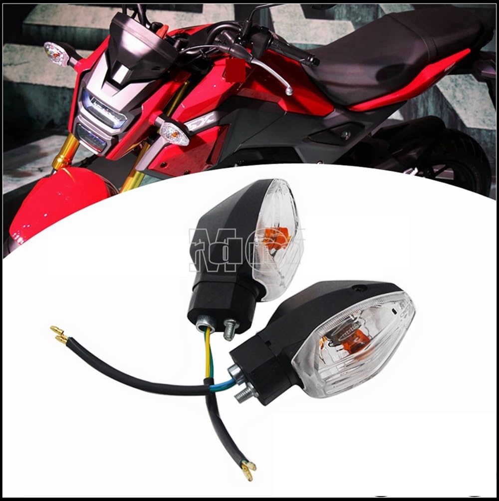 Motocletta Scooter Indicatore di Direzione Luce 1 paio Moto LED Indicatori di direzione anteriori Luci lampeggianti Indicatore lampada Lampeggiatori ambra per Grom MSX125 MSX 125 2017-2020