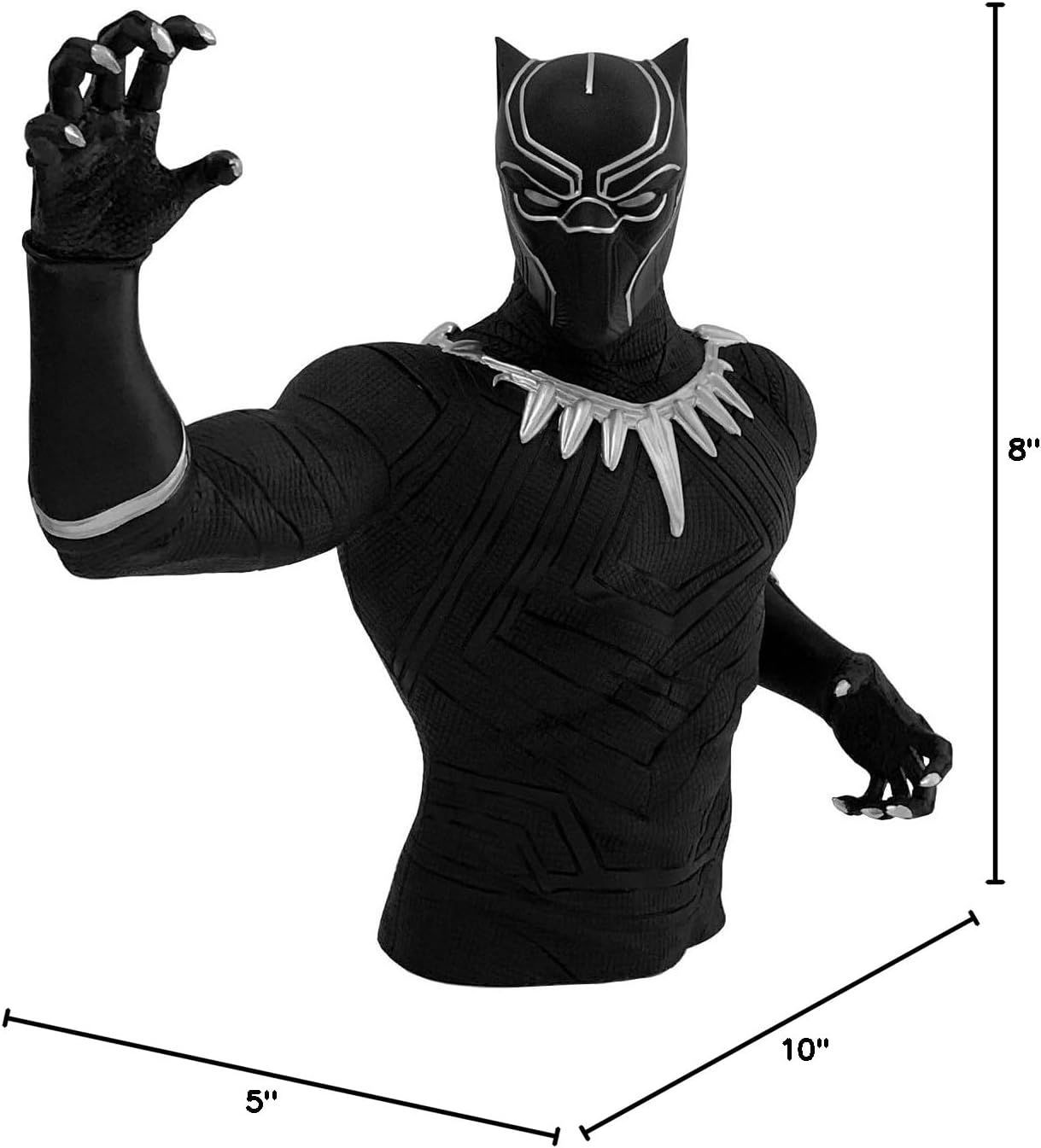 Marvel Black Panther Bust Bank Action Figure Multi-colored, 4"