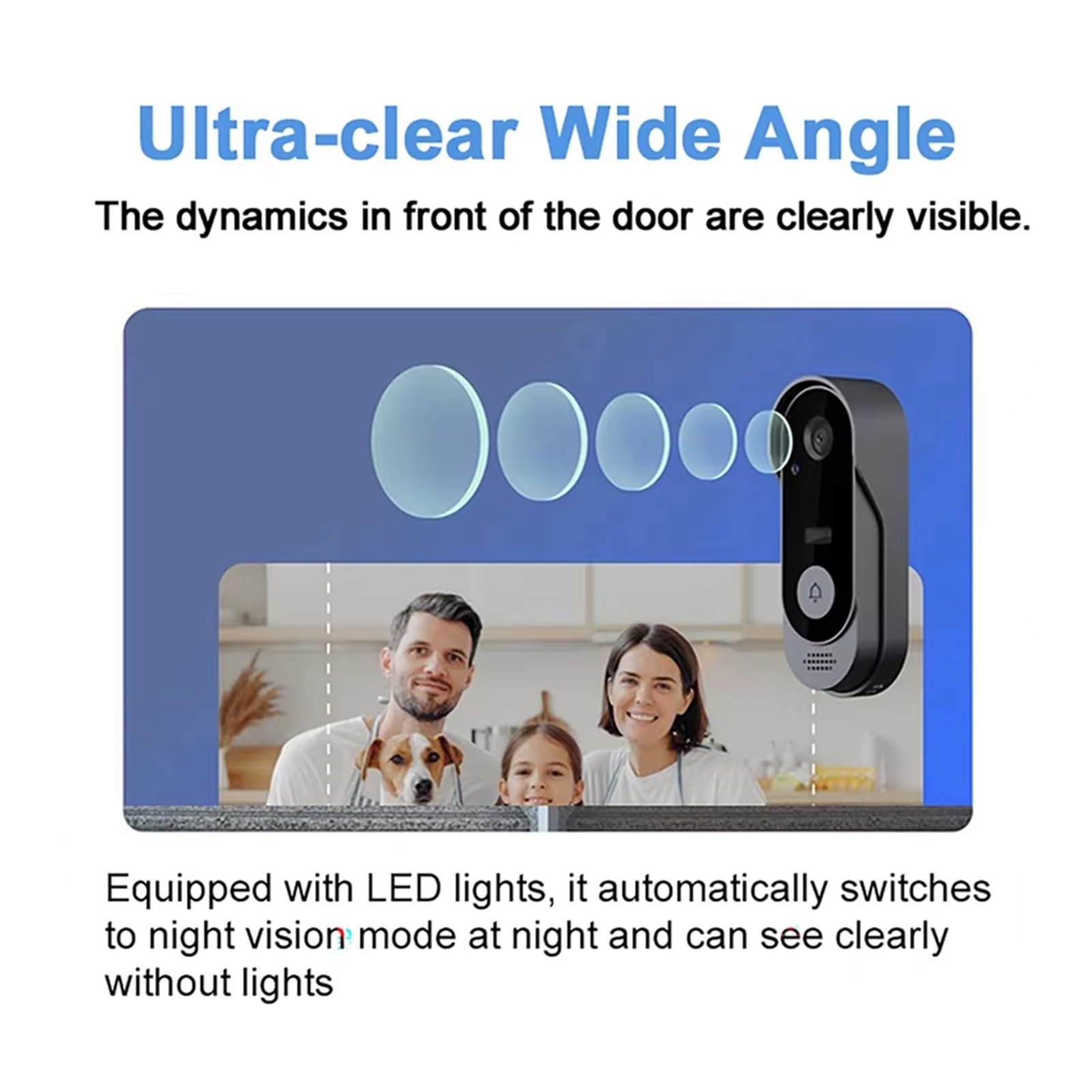 Caméra de Sonnette vidéo sans Fil WiFi
