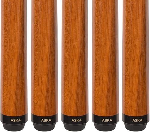 Miniatura 4 de ASKA Set of SP1 Malaswood Sneaky Pete Billiard Pool Cue Sticks, 58" Hard Rock Canadian Maple, 13mm Hard Le Pro Tip, 516x18 Joint