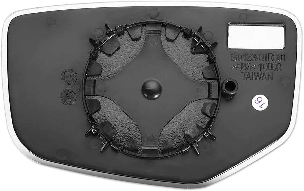 DNA Motoring OEM-MG-0581 Factory Style Powered Adjustment Right Passenger Side Mirror Glass Non-Heated Compatible with 2013-2017 Accord,w/Back Plate