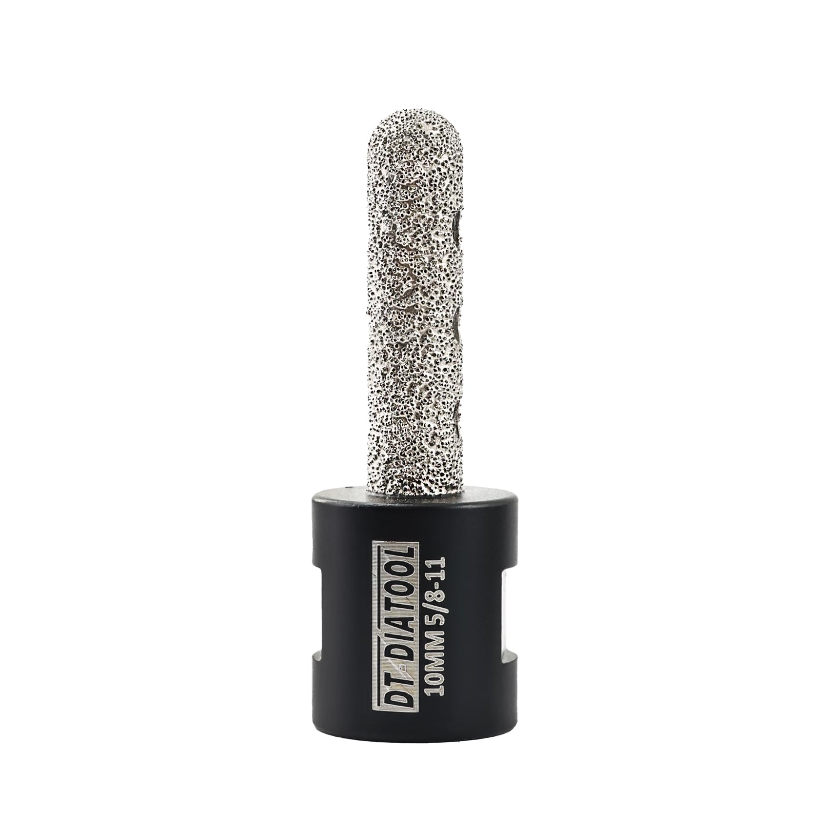 DT-DIATOOL Diamond Finger Bits – 10mm Vacuum Brazed Milling Bit For Tile, Porcelain & Hard Ceramic, 5/8-11 Thread, 50mm Workable Length