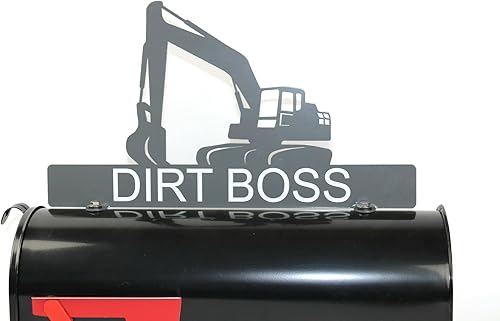 Vista 187 de Hobby, Recreation and Career Style Metal Powder Coated Mailbox Topper (Excavator, Matte Black) Negro mate,Dark Yellow,Blue,Copper,Gris-oscuro,Gloss