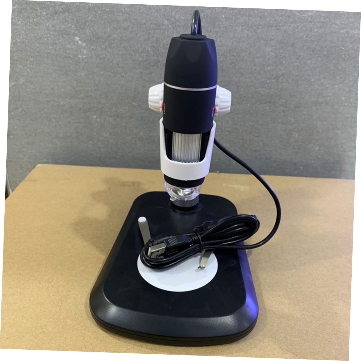 Yardenfun 1pc Microscope Digital Holographic Microscopy Magnification Magnifier with LED Digital Magnifier Handheld Magnifying Mirror Device Soldering Magnifier Black Abs