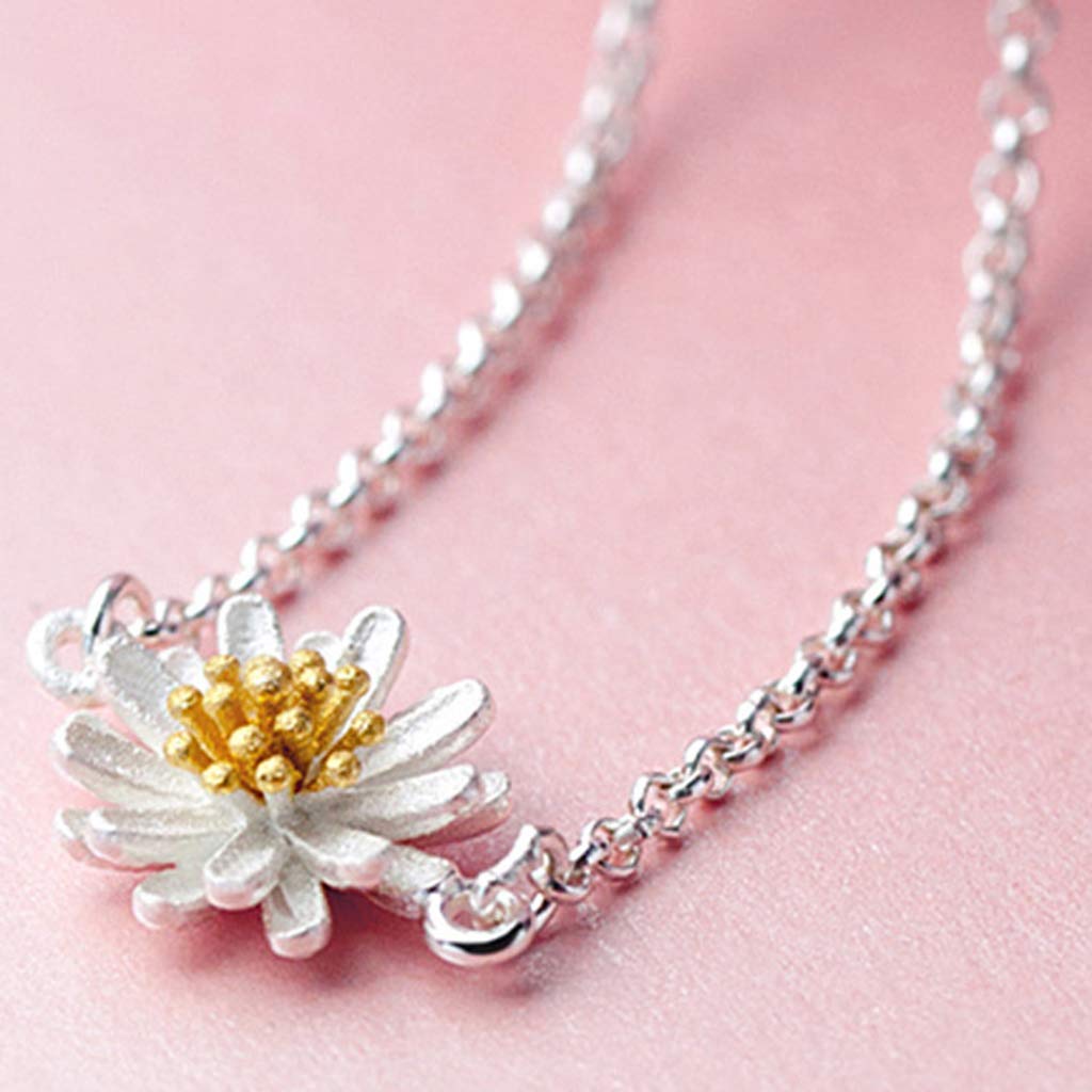 Tobillera de Playa de Verano, Pulsera de Tobillo con Delicada Flor Colgante Hueco Minutos Mujeres Cadenas de pie Adorable Calidad y Duradero