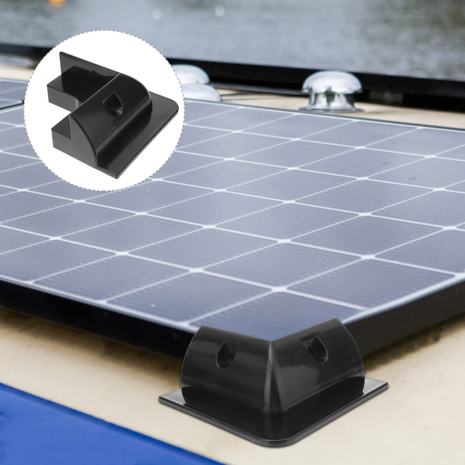DOITOOL 4pezzi Staffa Di Montaggio Per Pannello Solare Per Camper Supporto Per Pannello Solare in Plastica Di Staffa Angolare Pratica e Resistente