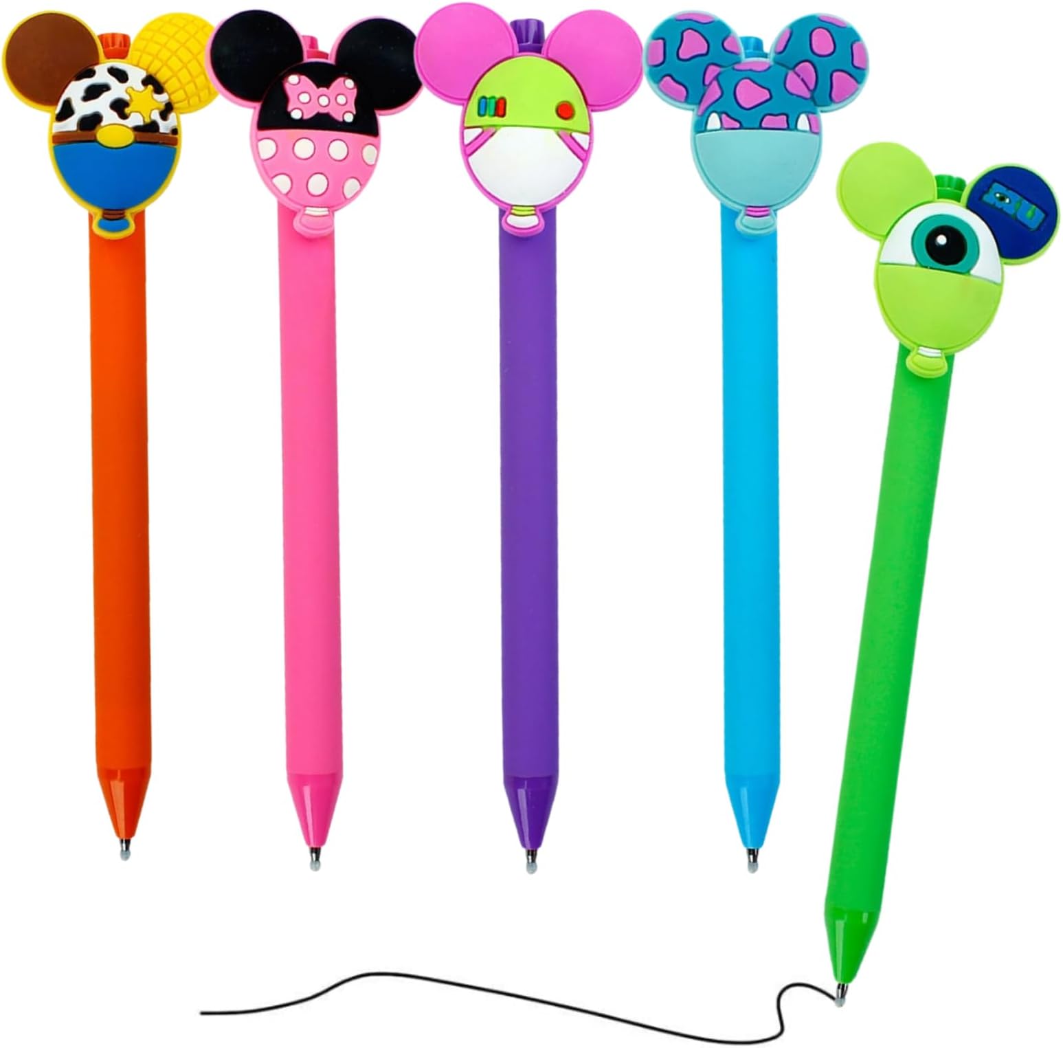 HL Hope&Luck 5PC Cute Mouse Head Character Ears Pens Pen