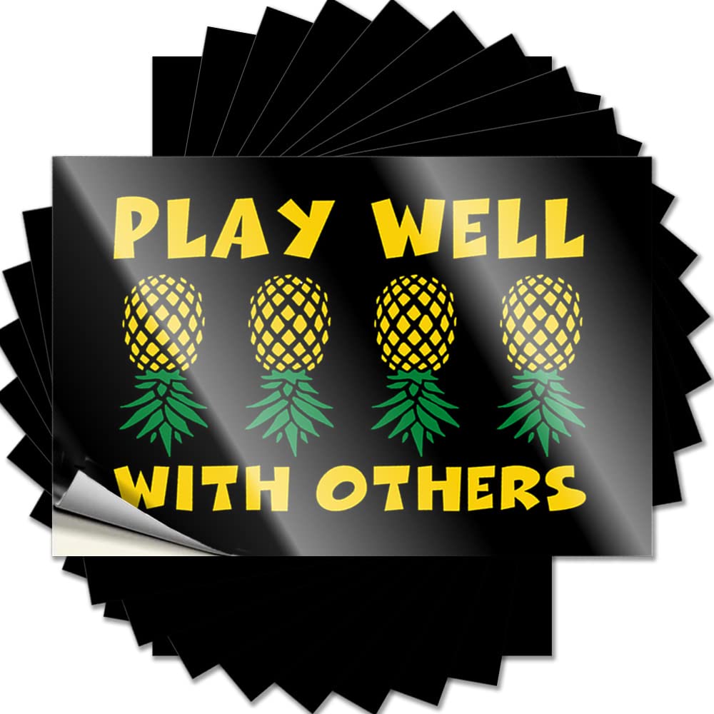 Stickers for Your Car Plays Well with Others Upside Down Pineapple Funny Sticker 10 Pcs Toolbox Stickers and Decals Car Bandaid Sticker(6X9CM)