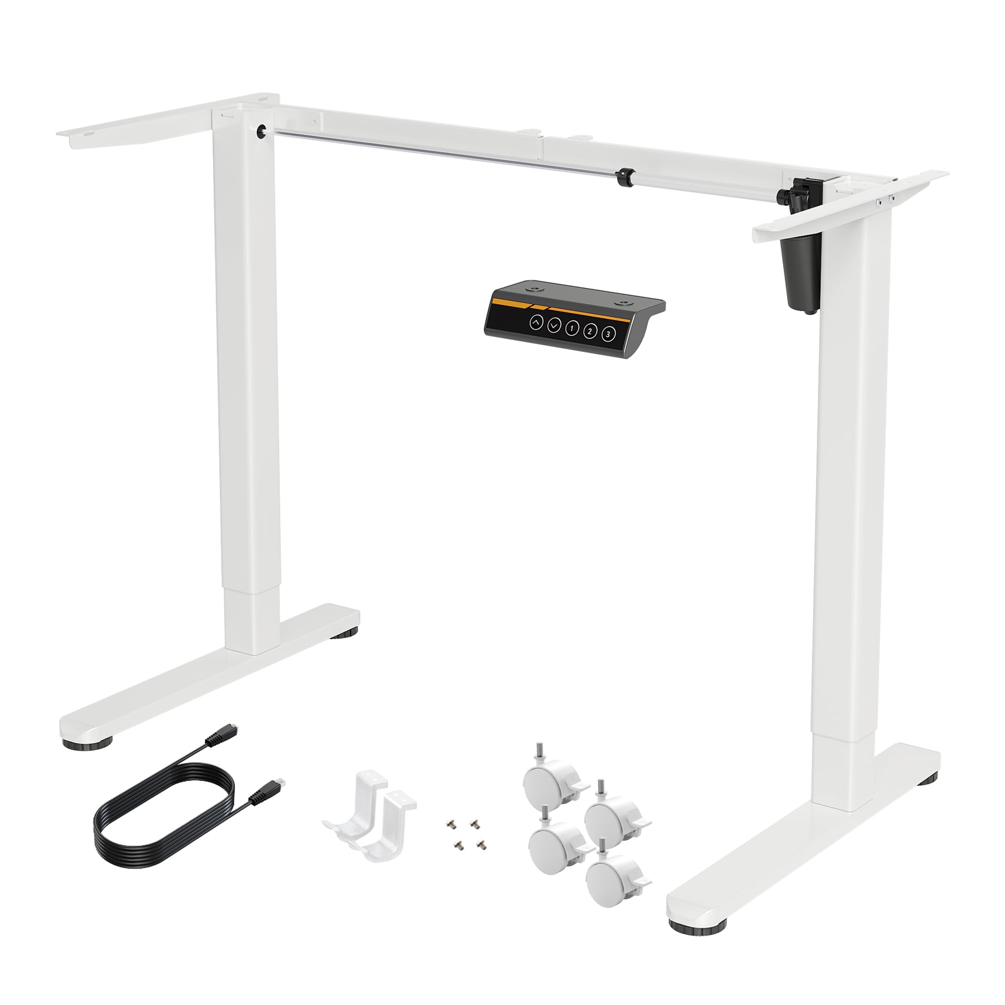 Amazon.co.jp: Claiks 昇降デスク 脚のみ フレーム C字型 100-160cm天