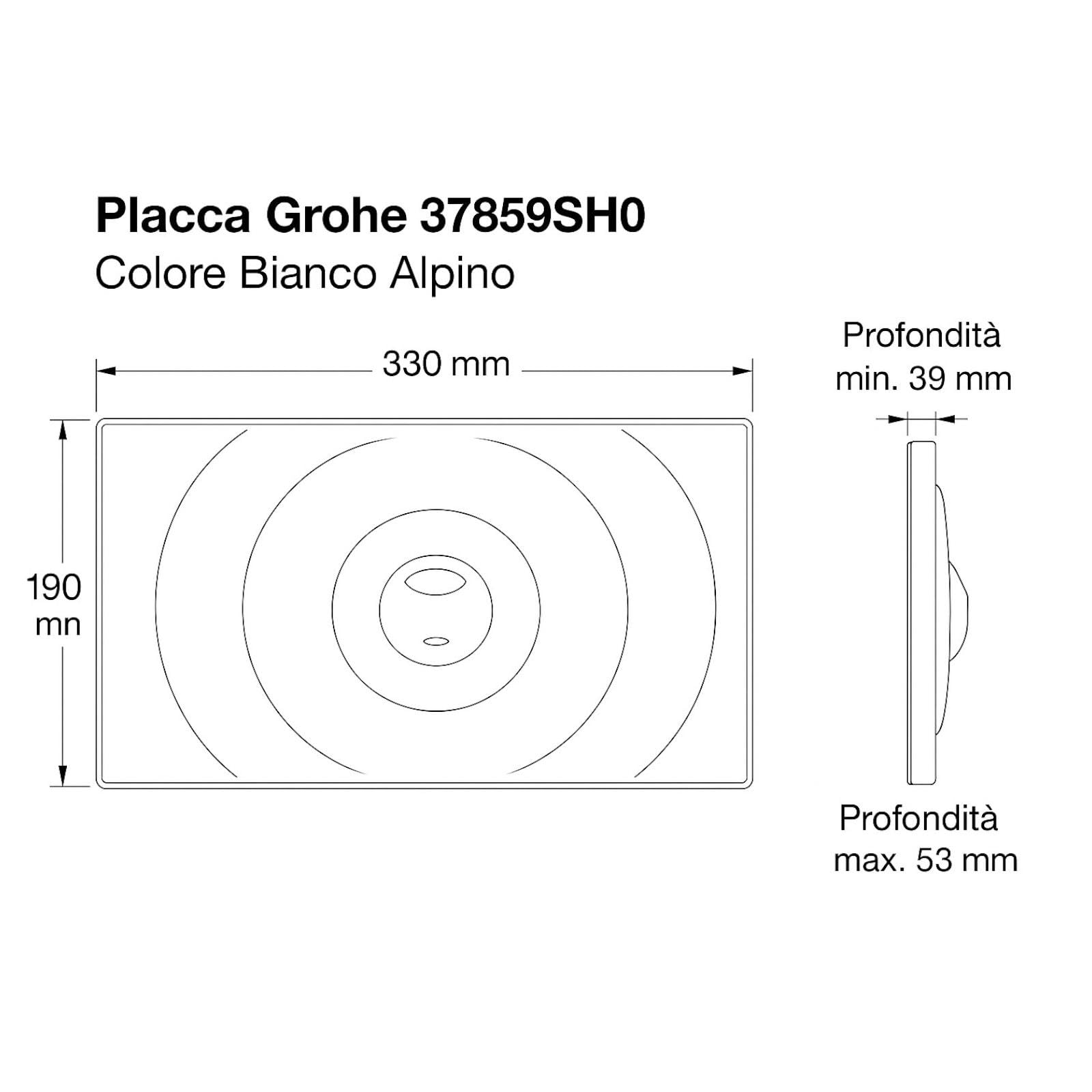 Placca per Cassetta di Scarico Grohe Dual Flush Bianca