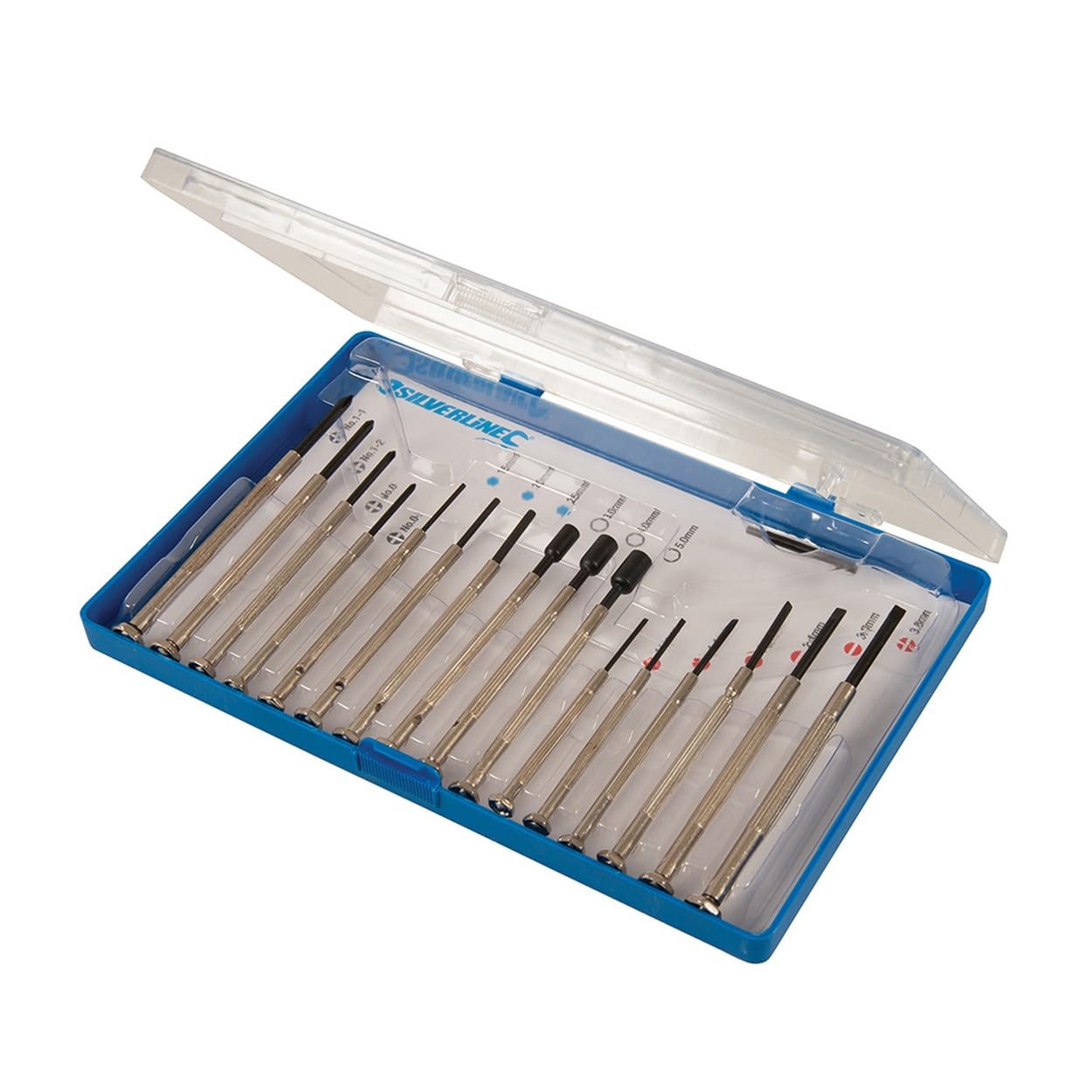 Silverline Multicolor Jewellers Precision Screwdriver Set 16Pce (633888)