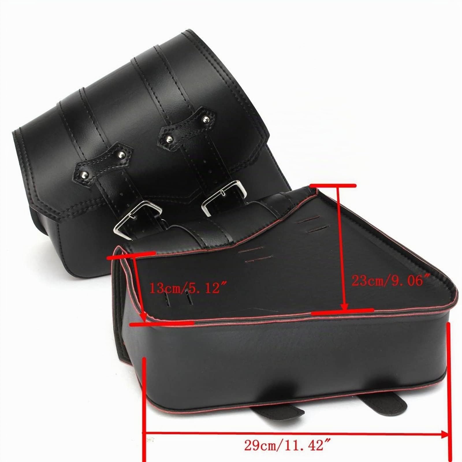 Universel Une Paire De Sacoches De Moto en Cuir PU Outil De Rangement Sacoches Pochette Sac Latéral pour Harley pour Davidson Touring Cruiser Accessoires latéraux