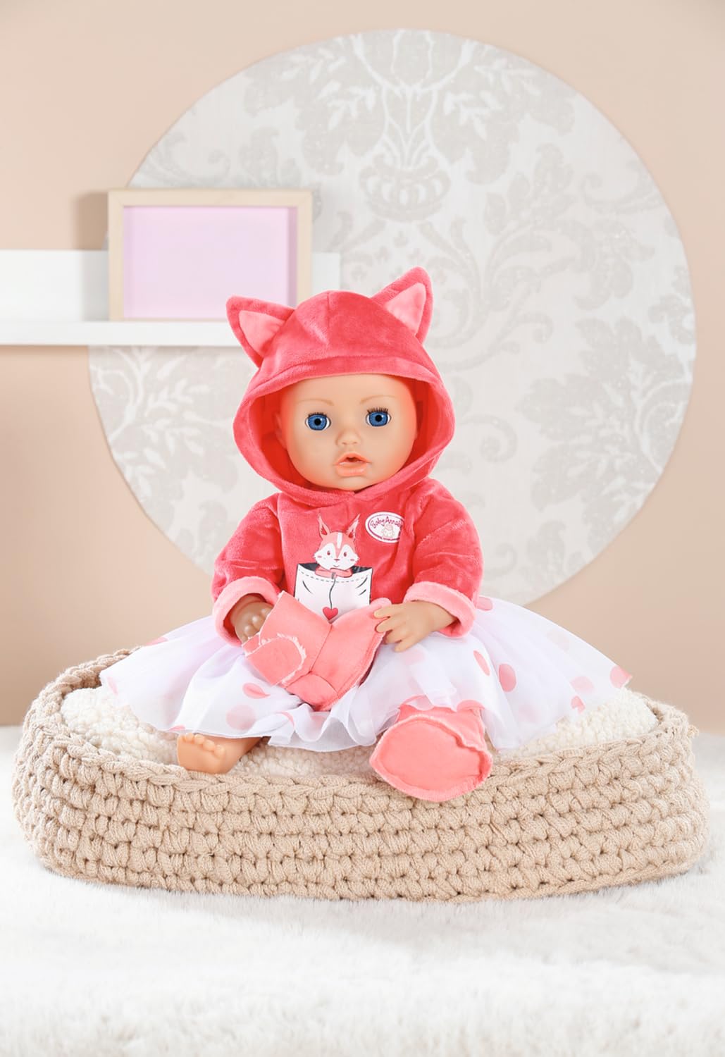 Baby Annabell, Ubranie dla lalek 43 cm, Deluxe Wiewiórka Tutu 43 cm, ciepła górna część ze spódnicą tiulową, 709733, Zapf Creation