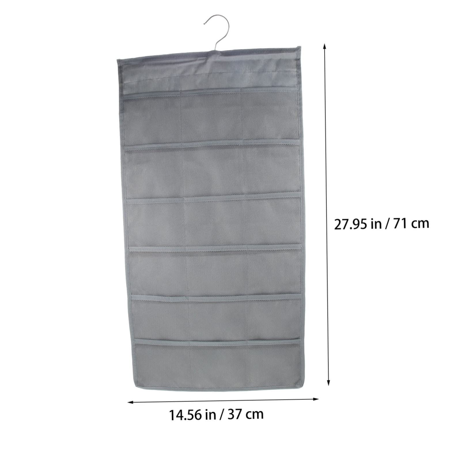 VOSAREA Double Sided Hanging Wardrobe Organizer Multi Compartment Underwear Storage Bag for Space Saving Closet Oxford for Socks Ties and Accessories
