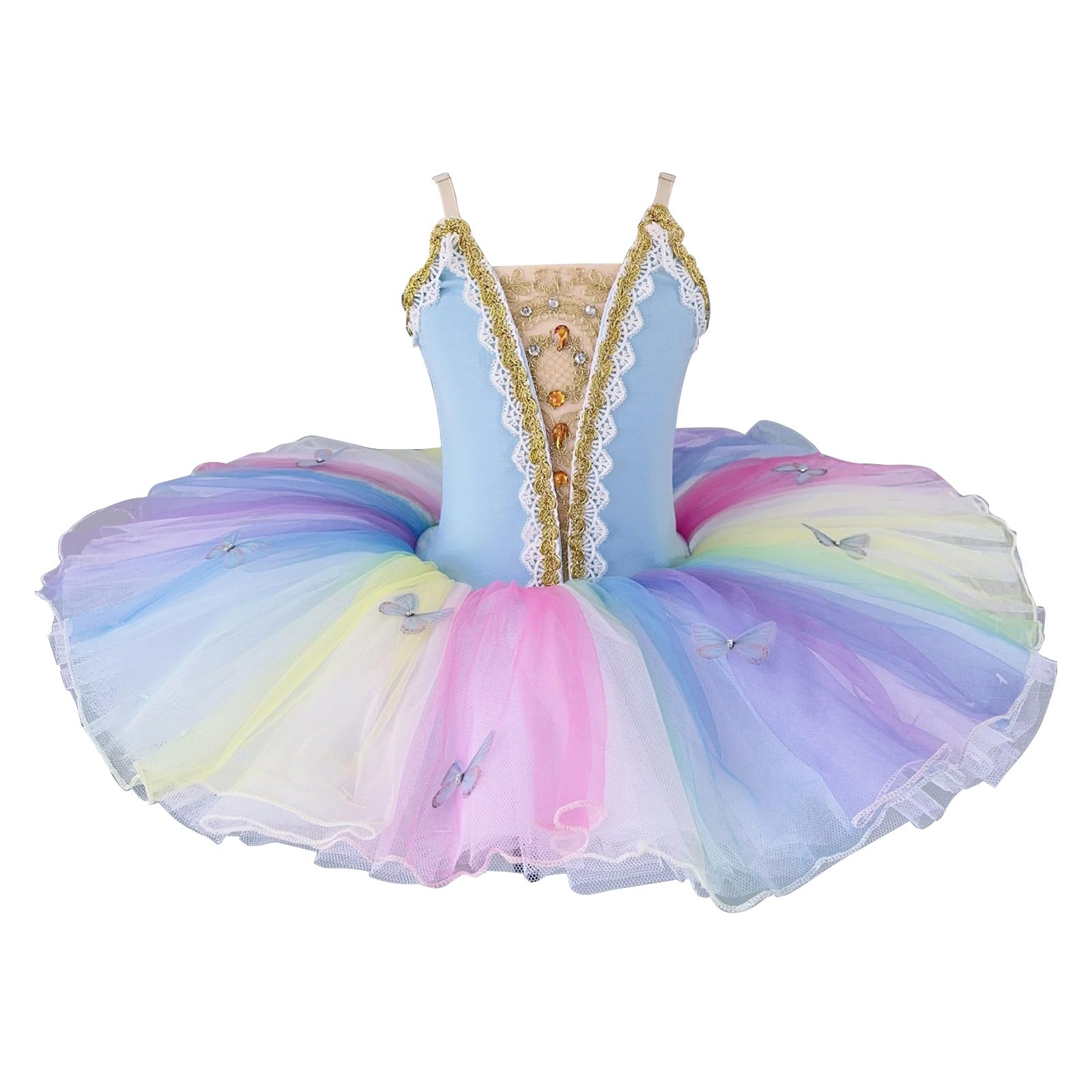 inlzdz Niños Maillot De Ballet Vestido Tutu Bailarina Body Clásico Patinaje Artístico Competición