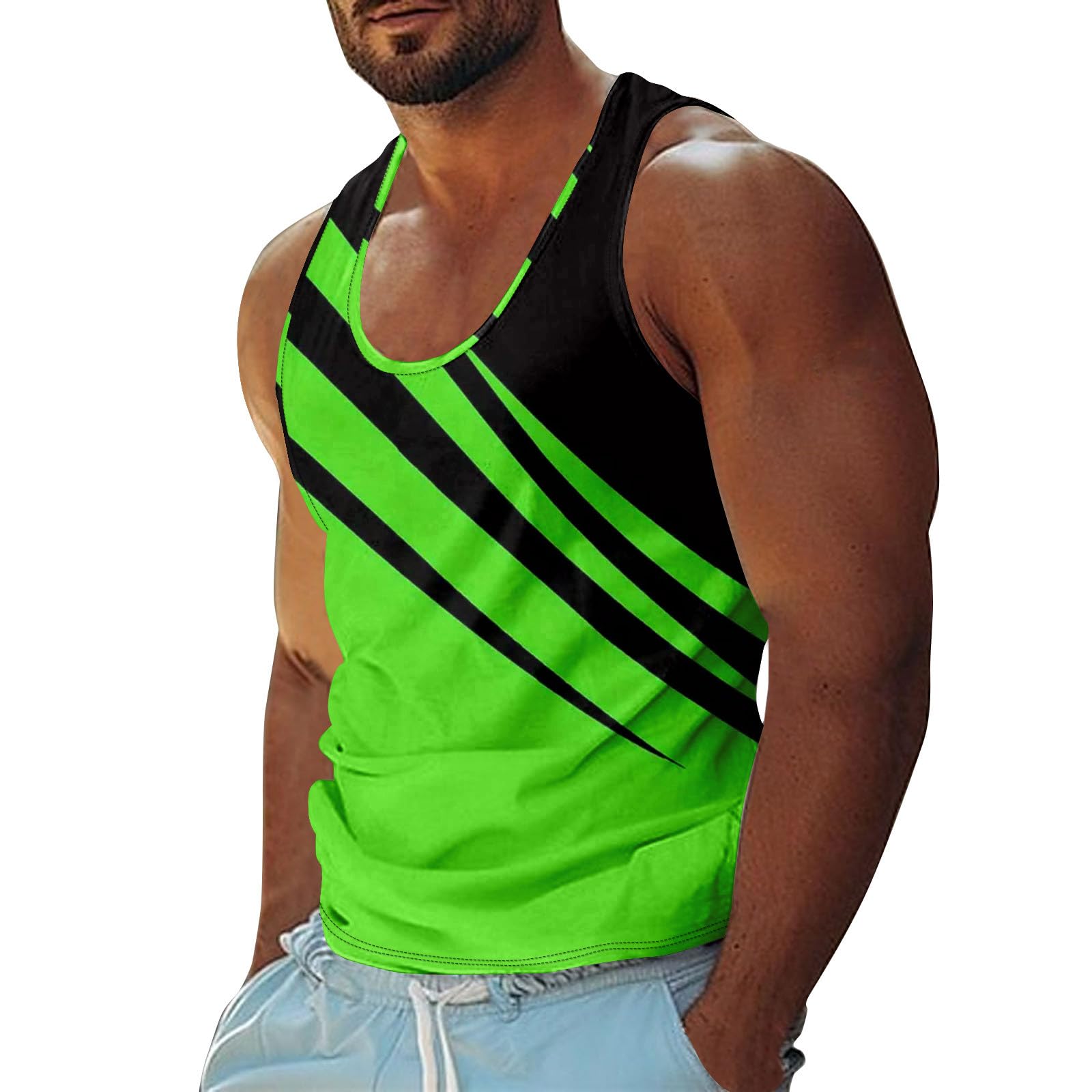 Herren Kurzarm Sommer Unterhemd Stretch Bequeme Muskelshirt Regular Fit Workout Tanktop Bodybuilding Trägershirts Athletic Achselshirts