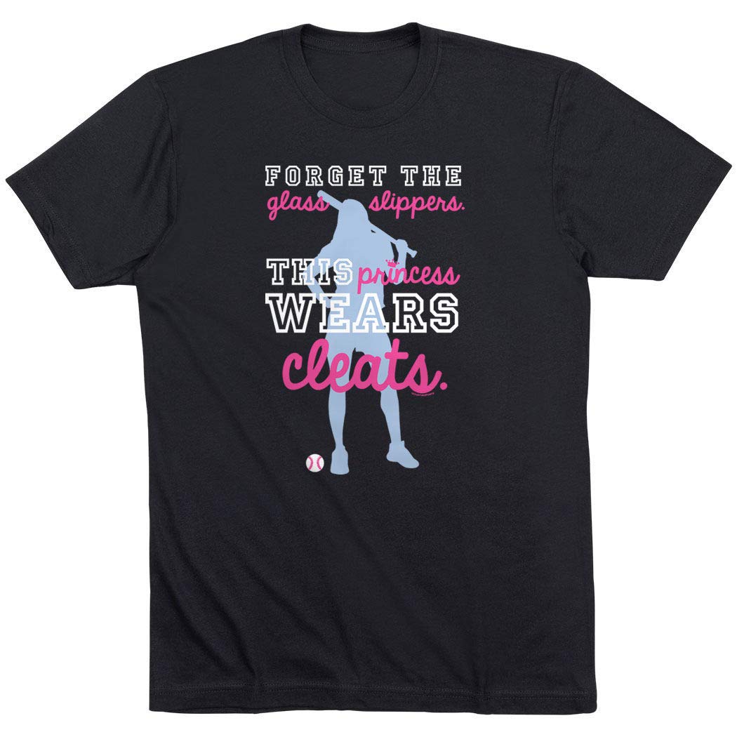 This Princess Wears Cleats T-Shirt | Softball Tees by ChalkTalk Sports | Multiple Colors | Youth and Adult Sizes