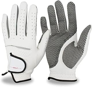 Golf Gloves Pack 1 Pcs Golf Gloves Men Left Right Hand Soft Breathable Pure Genuine Leather With Anti-Slip Granules Men Golf Glove Golf Glove (Color : Worn on Left Hand, Size : 25 Large)