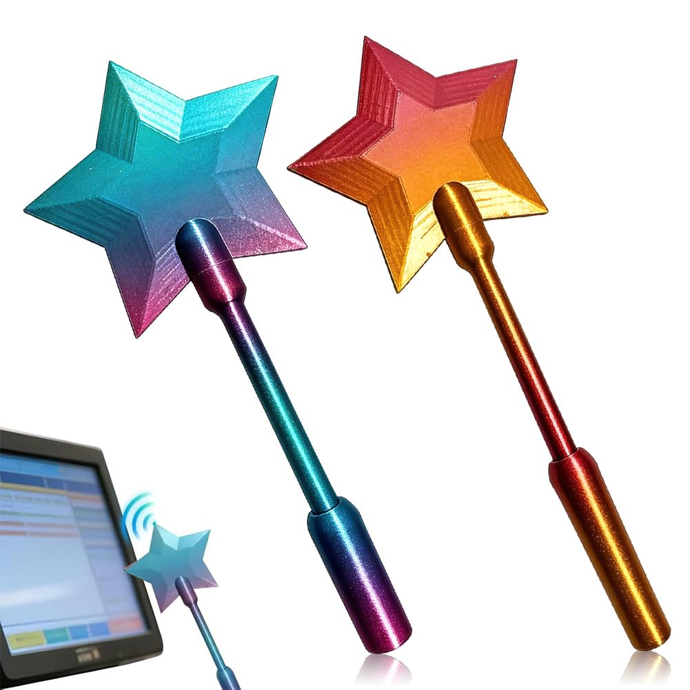 YUPDFGB Credit Card Wand, 3D Printed Wand Taps To Pay, Star Magic Wands Contactless Payment Card Holder, Contactless Payment Cards Holder for Kids Teens Adults Cosplay Magicians Performers