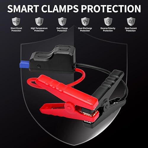 Miniatura 3 de Arrancador de batería de coche 2000A hasta 8.0L de gas y 6.0 L Diesel Engine12V Auto Batería Booster Carga rápida Banco de energía Cable de puente