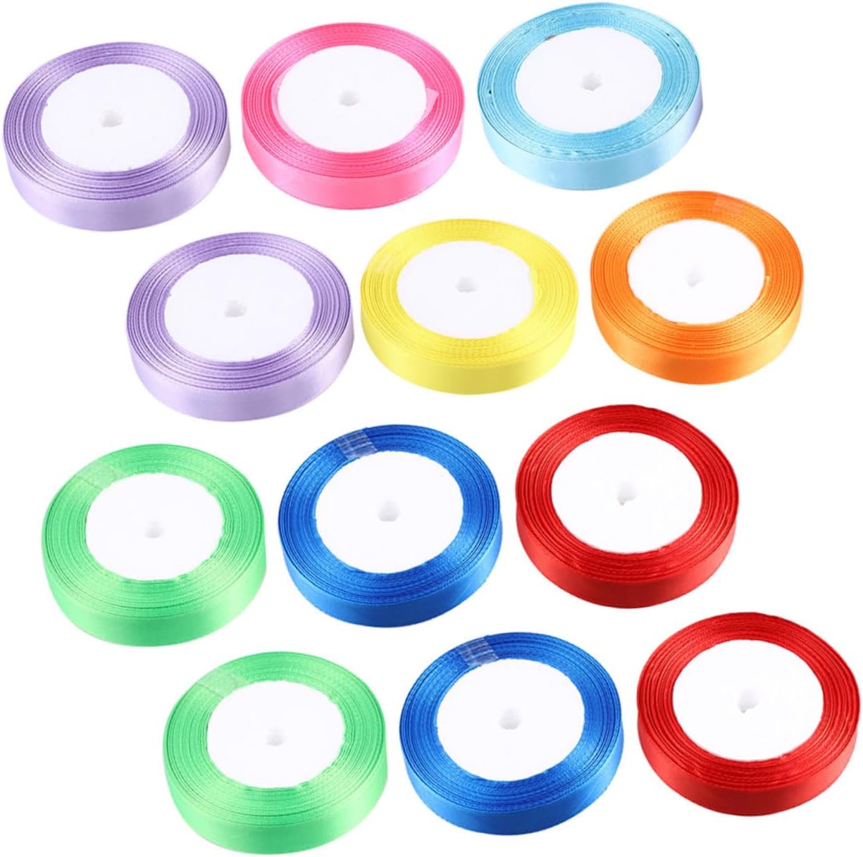 Gadpiparty 15-Piece Colorful Satin Ribbon Set for Crafting Wrapping Bow Making 1.5cm Wide Multi-Color DIY Accessories for Festivals and Daily Use