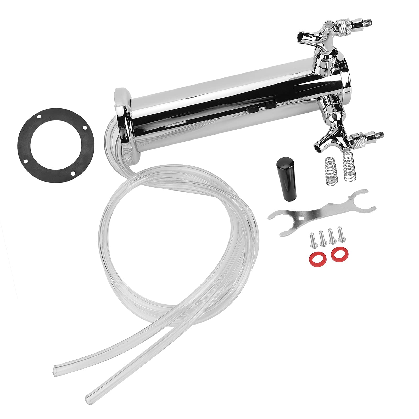 de dispensador de torre de cerveza de barril de 2 grifos profesional de acero inoxidable Kit de elaboración de cerveza casera para bares, pubs, restaurantes y uso doméstic