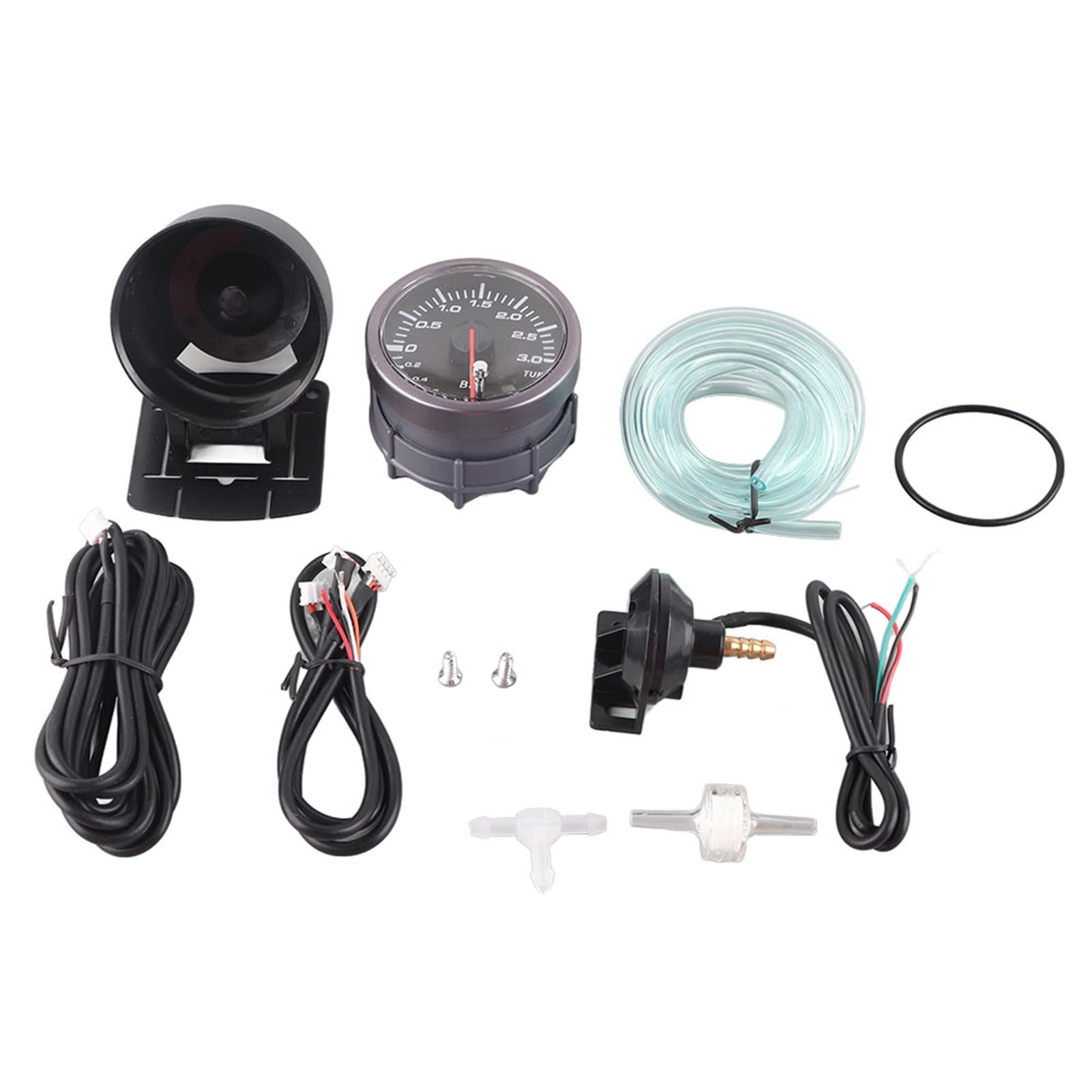 Manometro dell'olio Indicatore di pressione di carica turbo 60 mm 3,0 bar DC12 V per auto camion moto