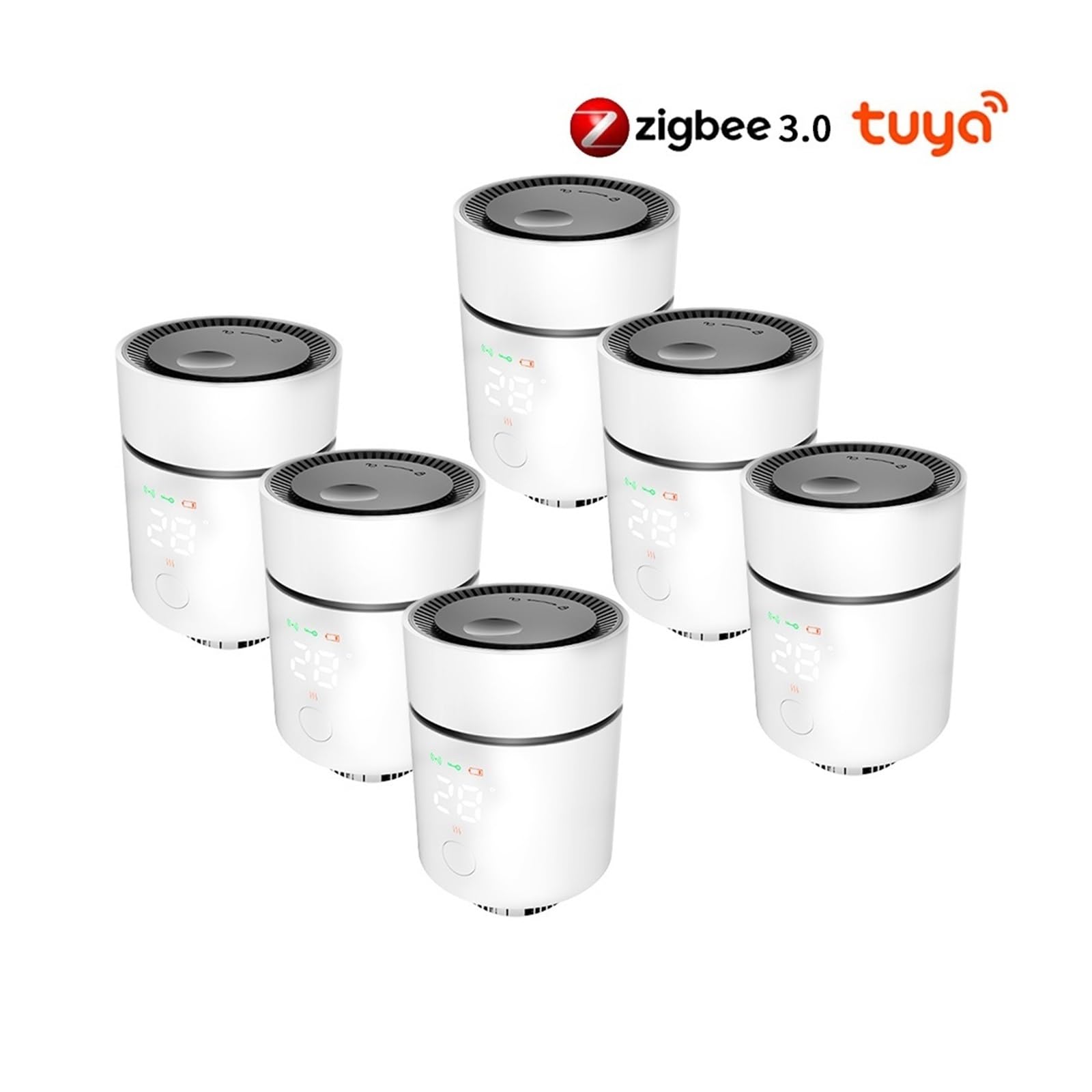 Sterownik Zaworu Termostatycznego Tuya ZigBee3.0 Smart TRV, Obsługa Siłownika Termostatu Grzejnikowego Informacja O ZgodnośCi(2PCS)