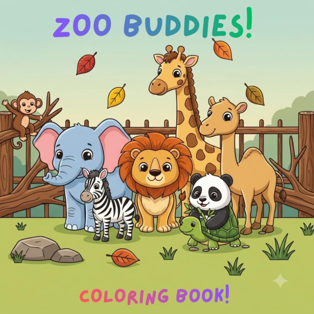 ZOO BUDDIES: Fun and cute zoo pets to color