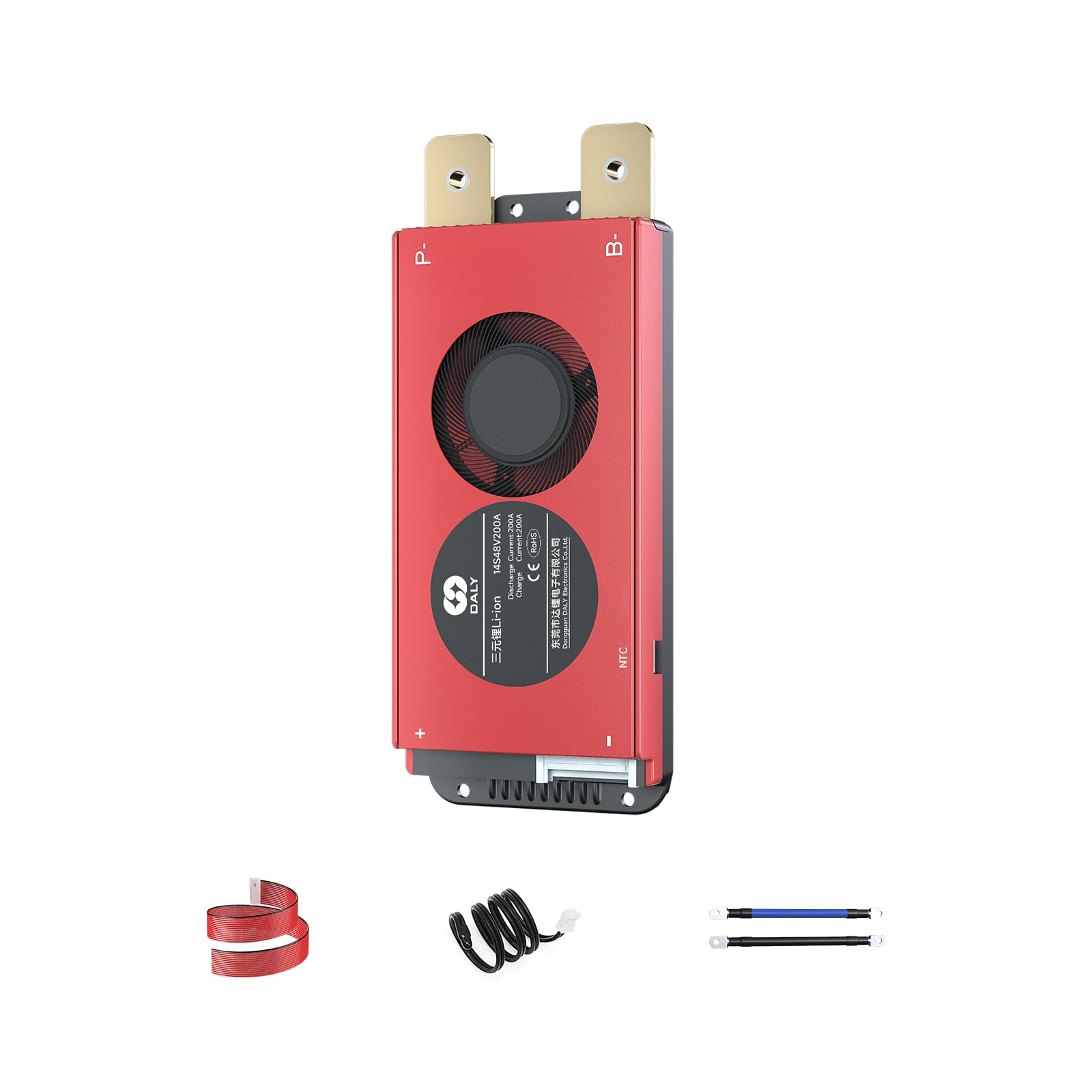 DALY 4S-16S BMS 15A to 200A Protection Board with Balance Wire and Temperature Sensor for Lithium Battery Pack(Li-ion 14S 48V,200A)