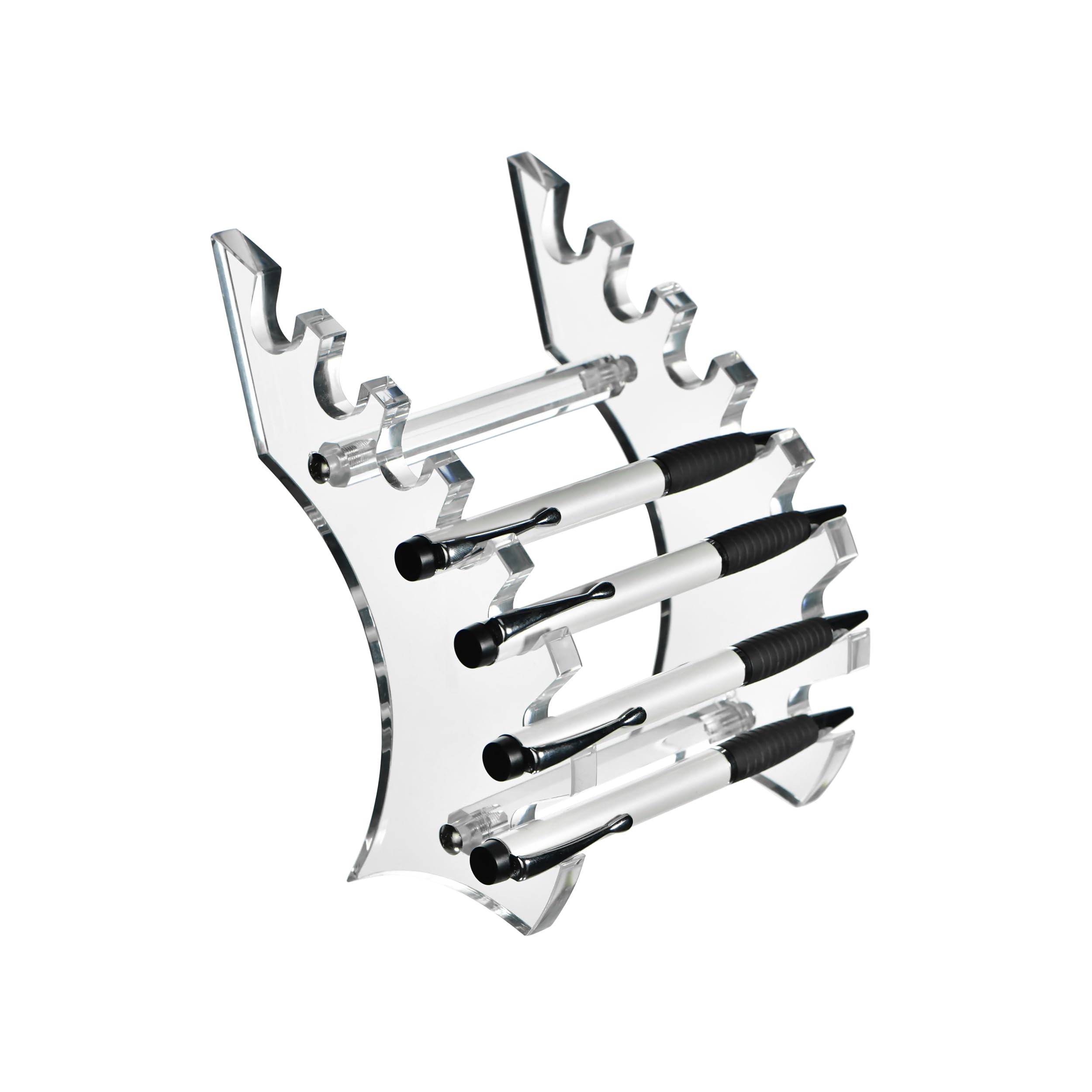 AMT Supply - Porta penne in acrilico, espositore per pennelli da trucco, organizer per pennelli, penne e sigaretta elettronica (trasparente) 7 SLOTS