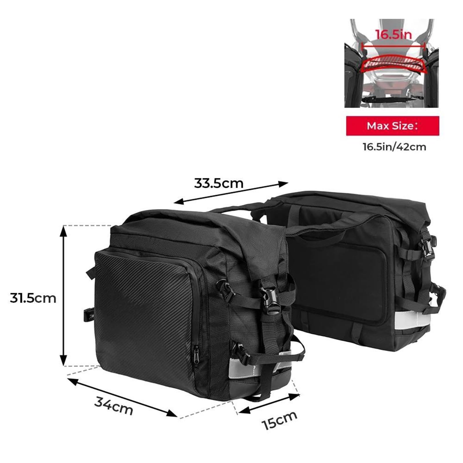 Bolsa De Sillín para Motocicleta, Bolsa De Equipaje Extraíble para NC 750 NC700 NC700X / NC750X CBR600RR CBR400 CB1000R(1pc)
