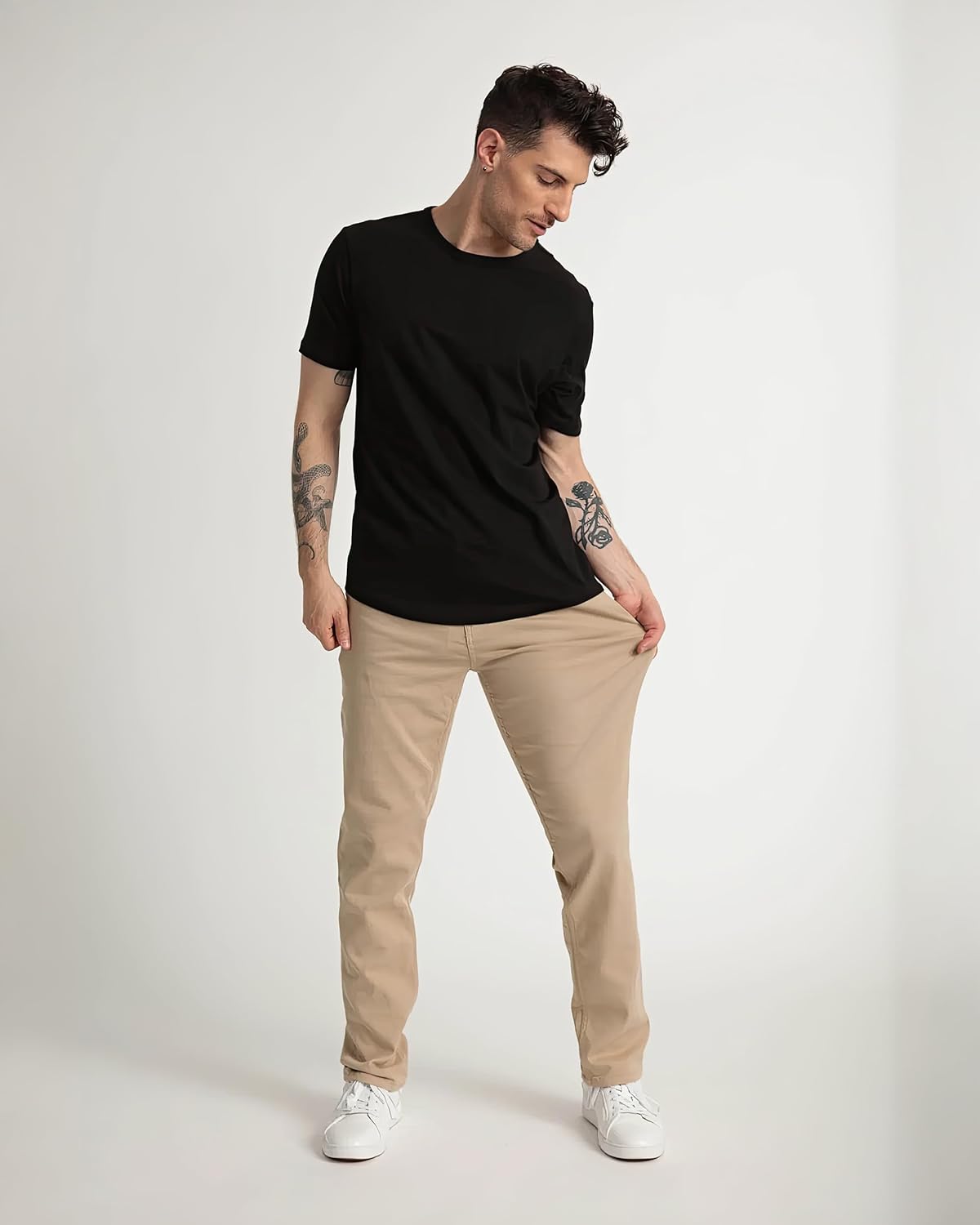 The Perfect Jean Denkhaki Slim Fit Khaki Pants for Men, Stretch Dress Pants for Men - Image 5