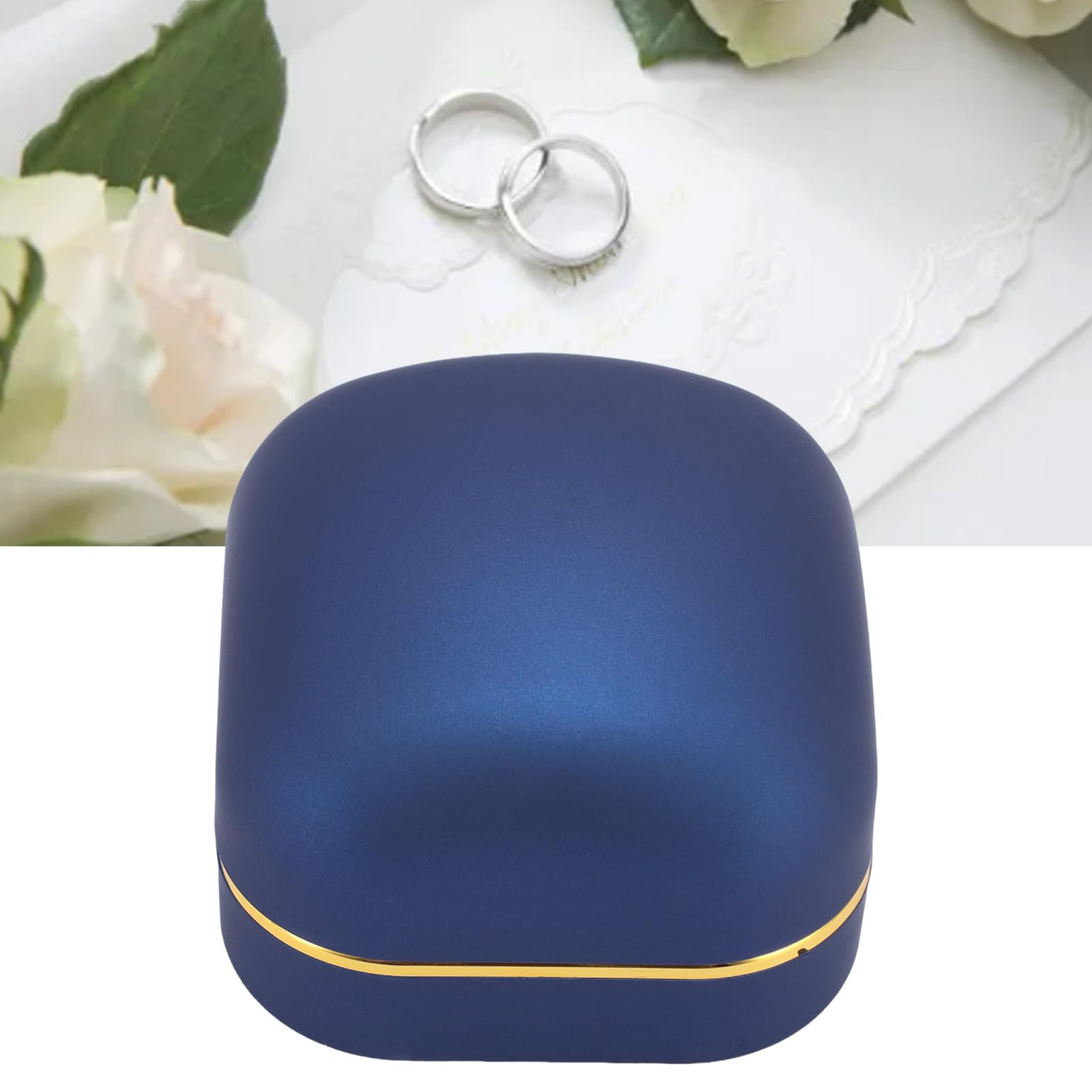 Boîte à Bague En Velours 5.5x5x4 Cm - Cadeau Demande En Mariage, Fiançailles, Bijoux - Bleu, Rose, Blanc...