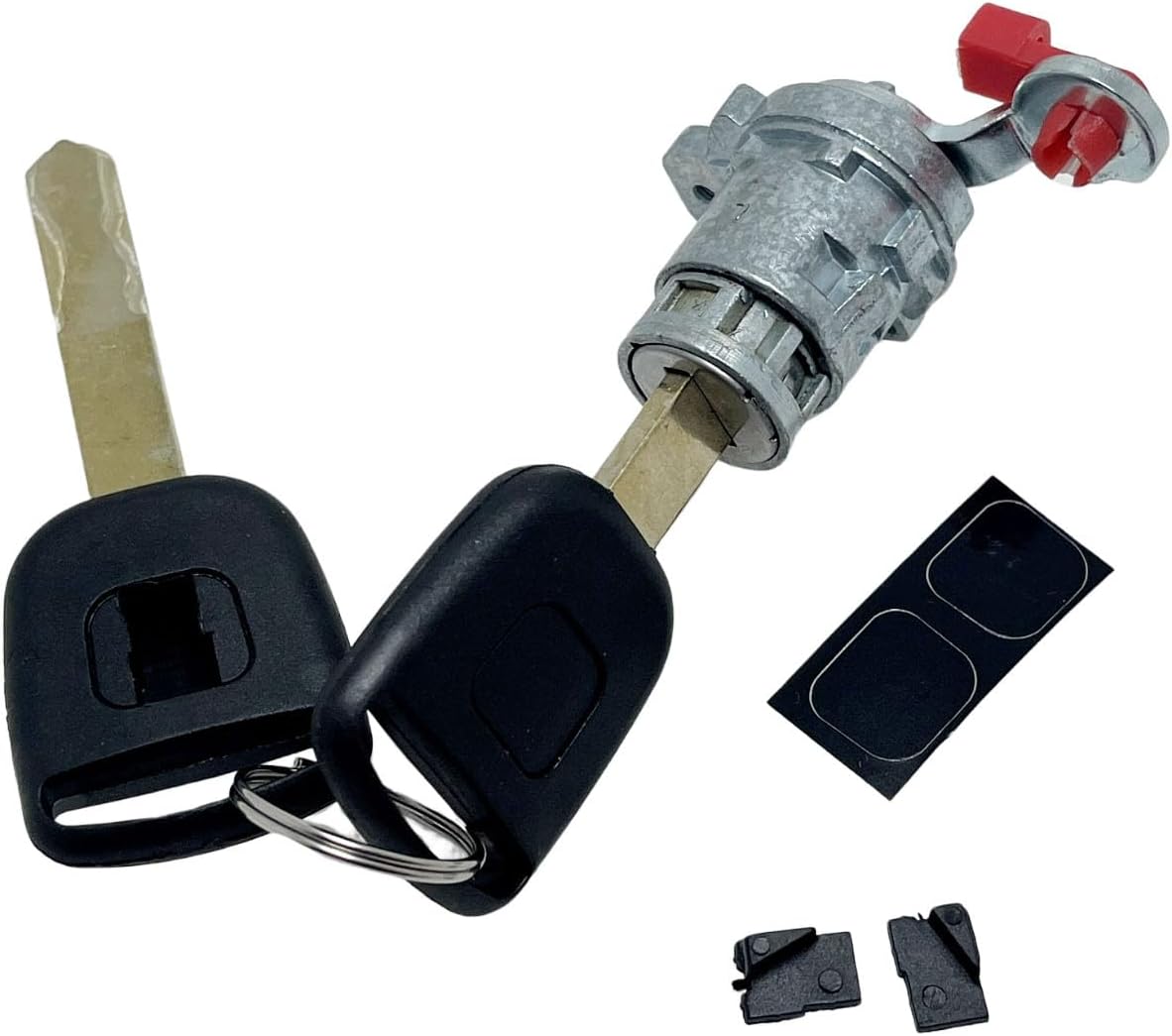 HYXUAN Front Left Driver Door Lock Cylinder with 2 Keys for 2003-2008 Honda Pilot - Replaces 72L85-S9V-A21