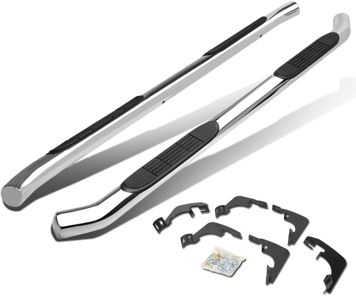 Auto Dynasty Running Board Compatible with 2015-2020 Chevy Colorado GMC Canyon Crew Cab, Stainless Steel Side Step Rail Nerf Bars, 3" Step Bars, Polished Chrome 16 17 18 19