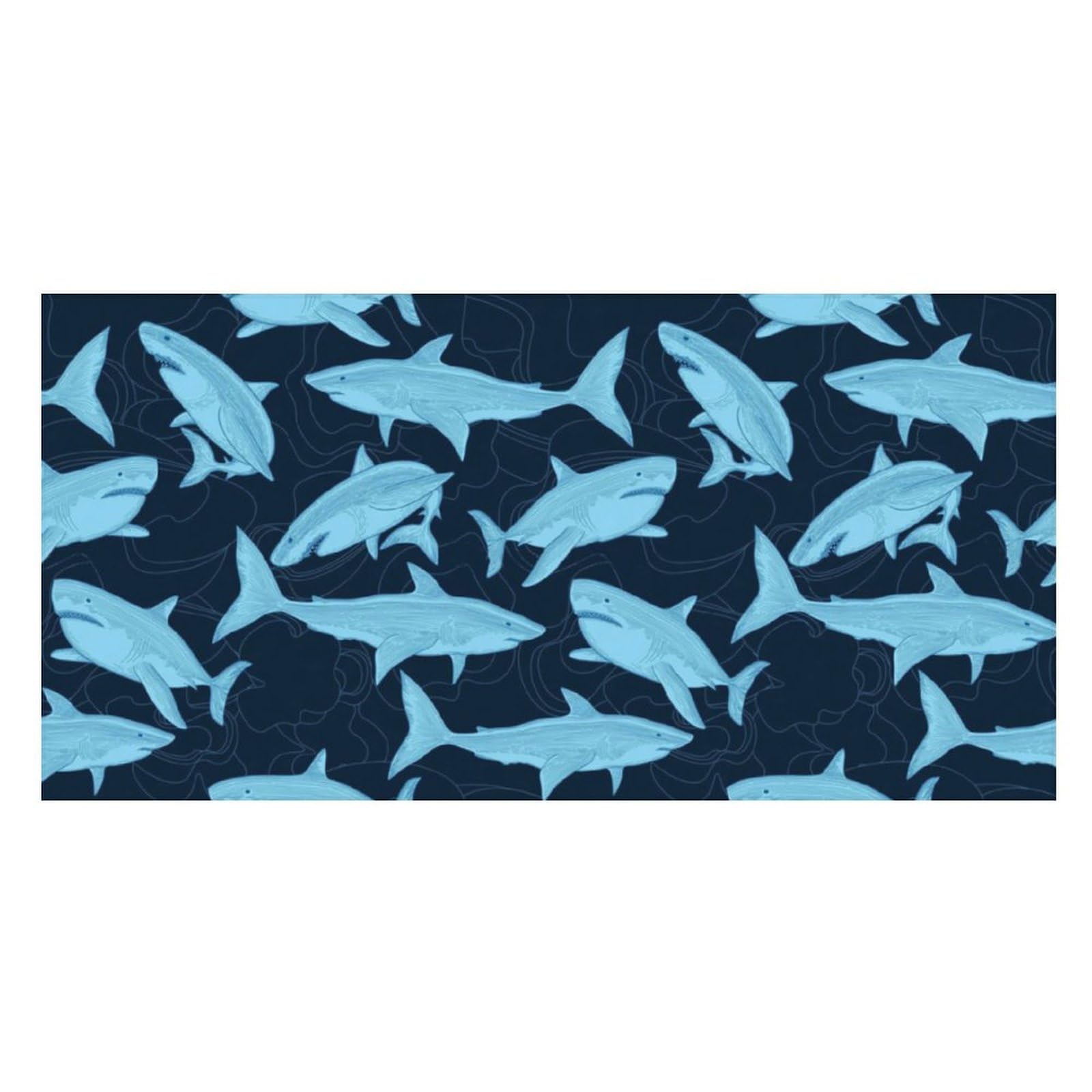 LWORZIIB Beach Towel, Shark Shark Pattern Bath Towel, Pool Towel Great for Gym Swimming 80 X 160cm