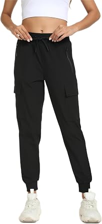 Rrosseyz Womens Cargo Pants with Pockets-Lightweight Quick Dry Water Resistant Hiking Pants for Travel Casual and Outdoor