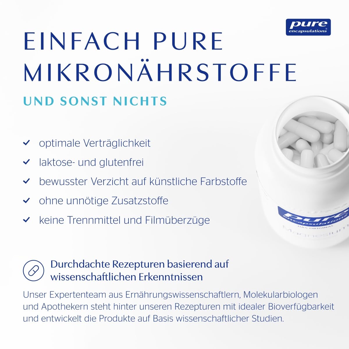 Pure Encapsulations - Haut-Haare-Nägel - Mikronährstoff-Formel mit Vitamin C, D, Biotin und Zink für Haut und Haar - 180 Vegetarische Kapseln