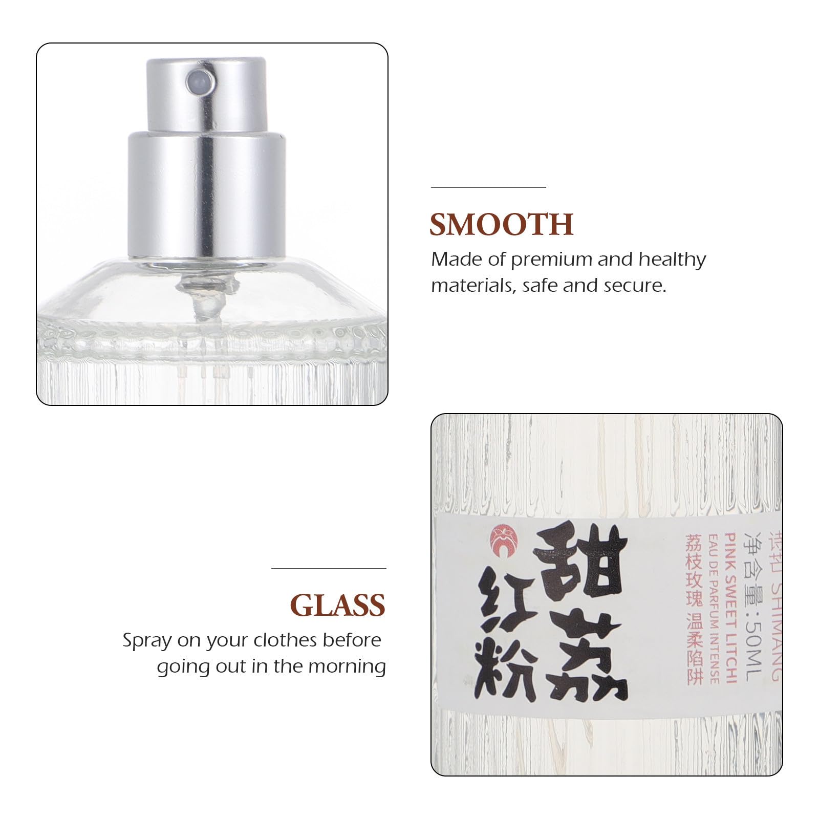 Generisch Parfum Nachgemacht 50ml Tragbares Parfüm aus Glas mit Sprühfunktion für Damen und Herren Frischer Japanischer Stil zum Geburtstag oder Neujahr