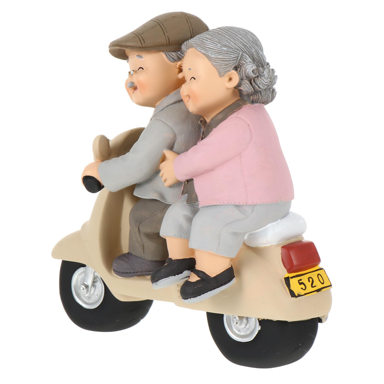Tofficu Statuette in Resina di Coppia Anziana Romantica, Decorazione Delicata e Regalo per Anniversario o Compleanno, Ornamento da Tavolo