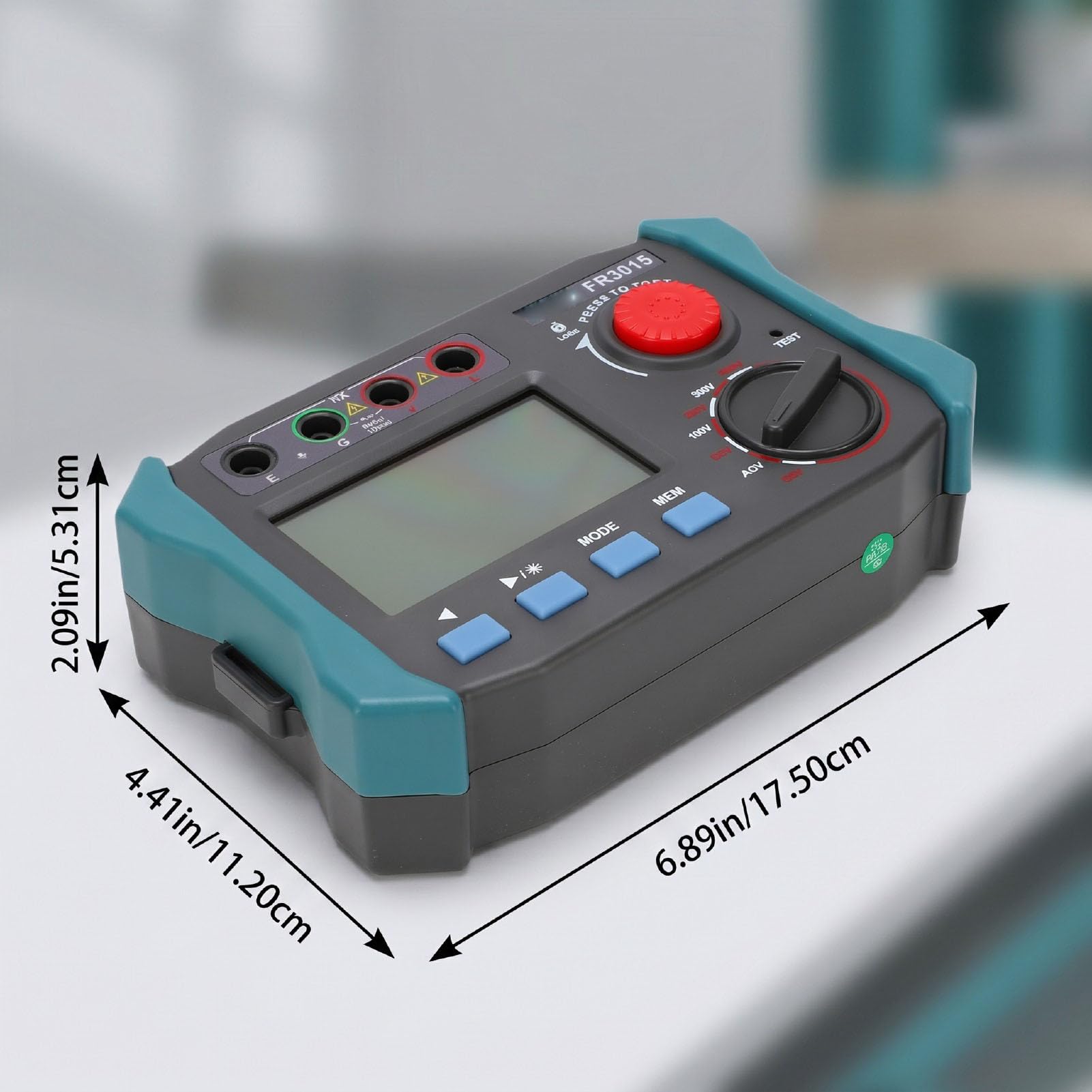 Topiky Cyfrowy Miernik Rezystancji Izolacji, Niezawodny Megaomomierz z pamięcią Danych i Podświetleniem, 0,06MΩ-50,00GΩ do Kontroli Elektrycznych w Trudnych Warunkach
