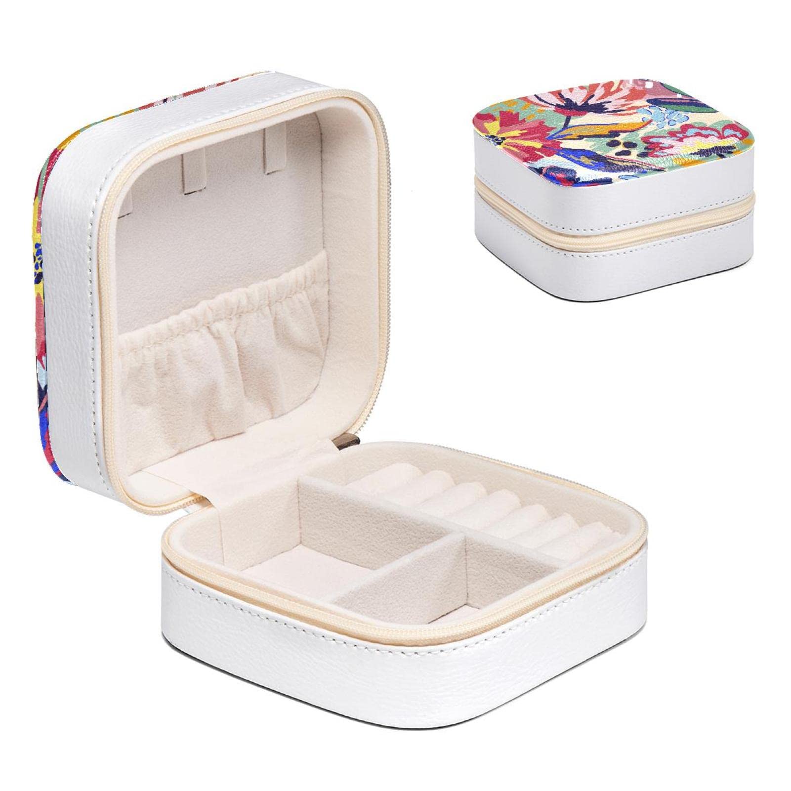 Boîte à bijoux femme fille fleur abstraite une idée cadeau originale pour les fêtes
